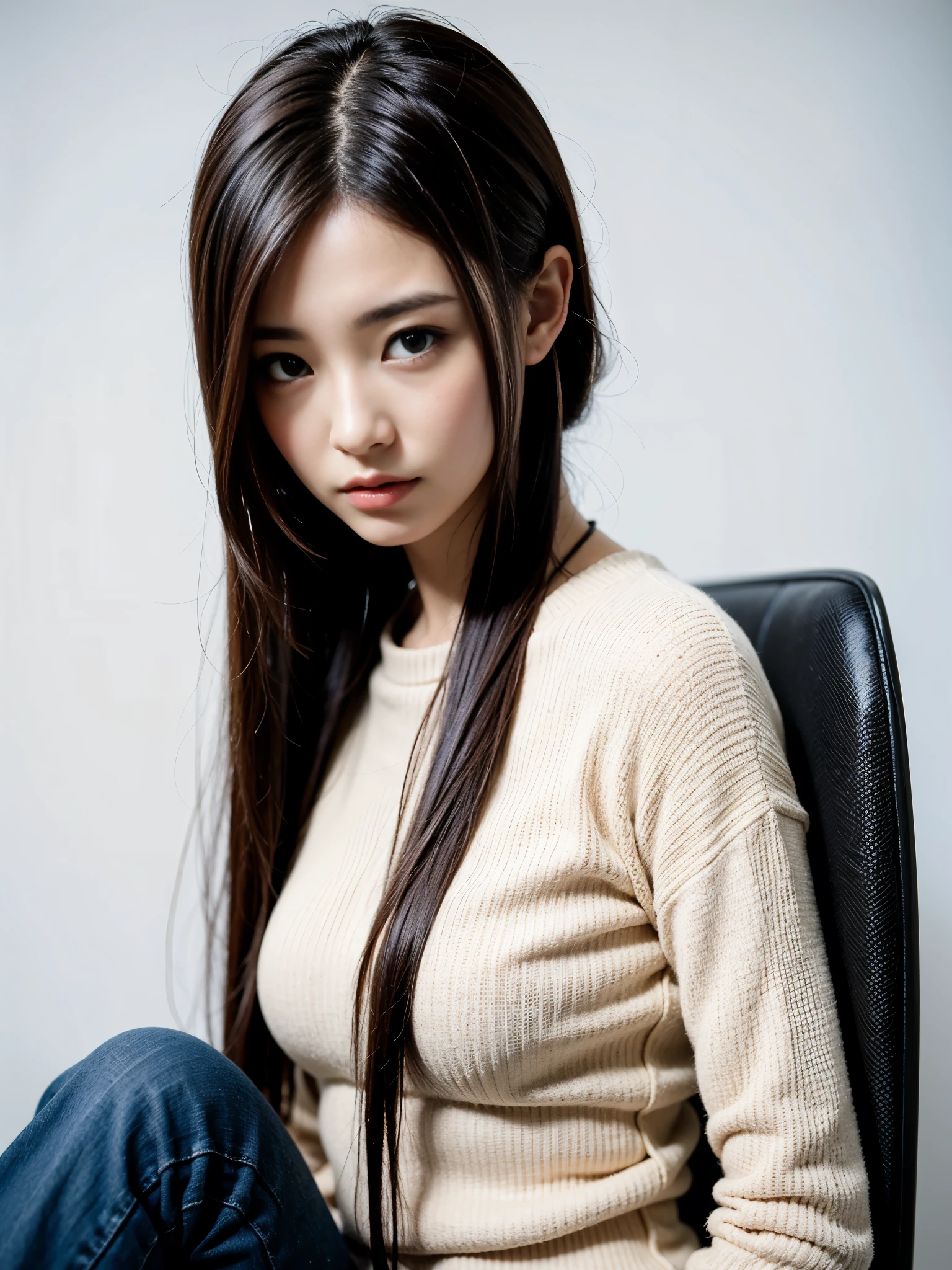 1girl,White background