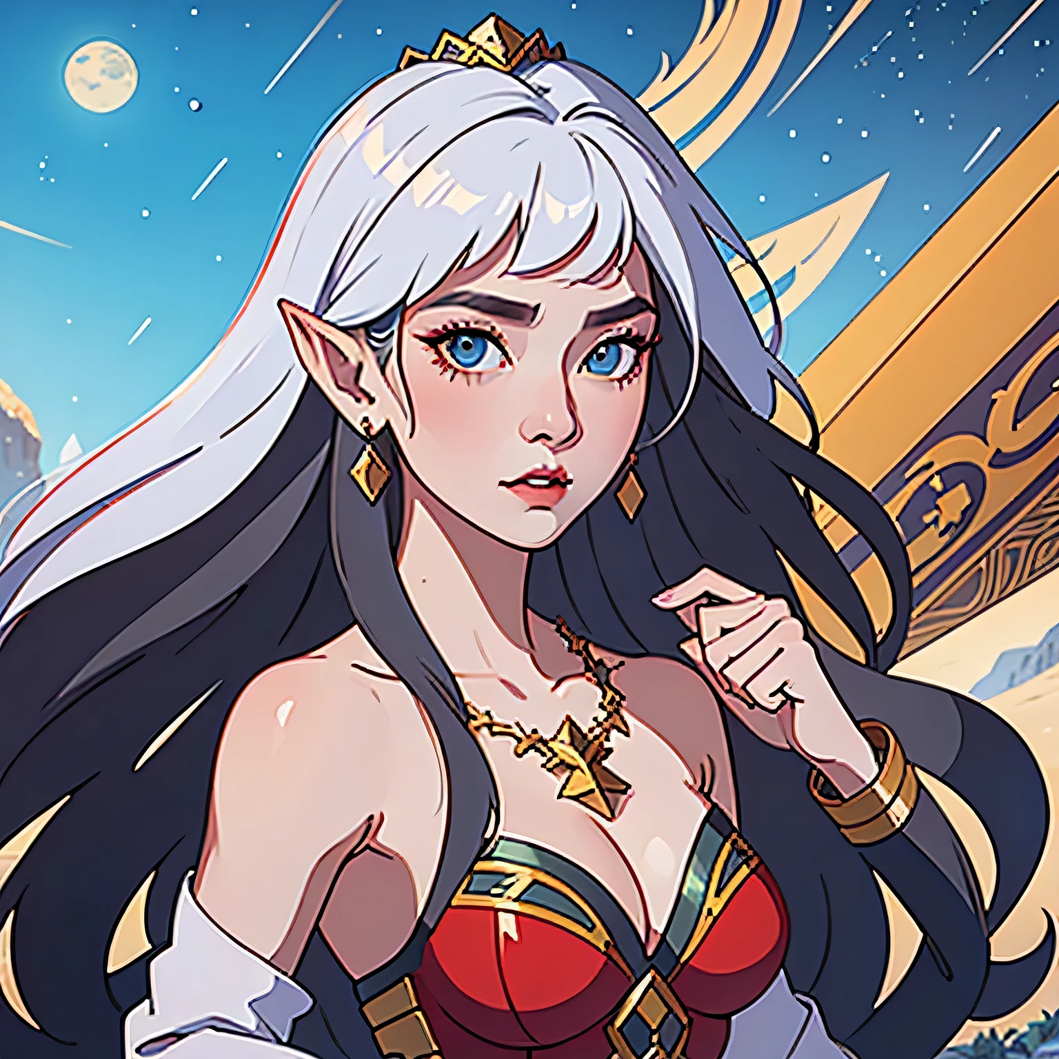 there is a mermaid with long hair and a crown on her head, portrait of mermaid warrior, the dragon girl portrait, beautiful and elegant elf queen, elf queen, mystical atlantean valkyrie, beautiful female gorgon,anime girl with long hair and red belt posing in front of a sky, beautiful digital artwork, 2. 5 d cgi anime fantasy artwork, trending on cgstation, 4k highly detailed digital art, cgsociety and fenghua zhong, digital fantasy art ), artwork in the style of guweiz, epic fantasy digital art style, white horns queen demon, portrait of an elf queen, elf princess, queen of winter, portrait of mermaid queen, portrait of very beautiful elf, sha xi, ((1 girl)), solo
