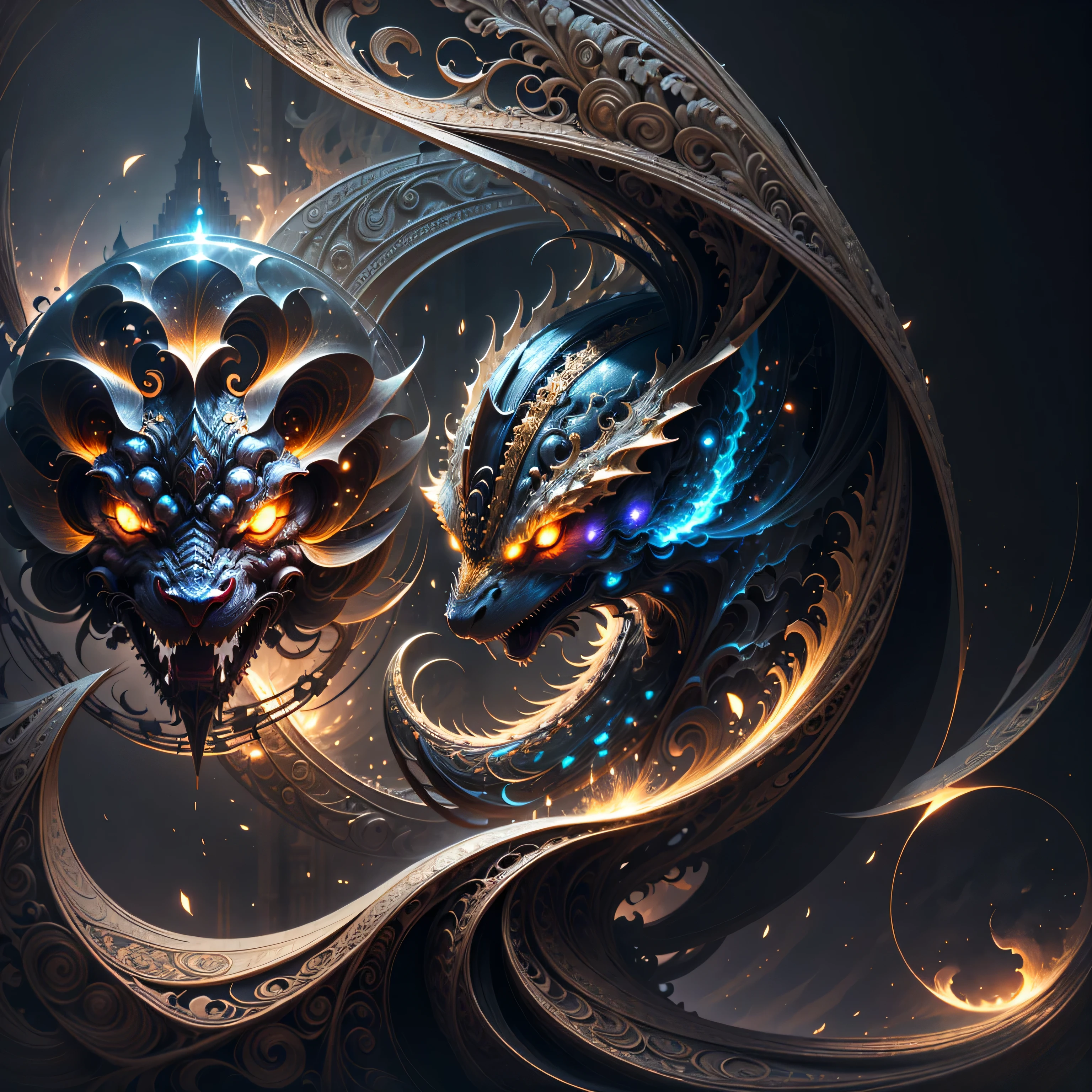 Highest image quality, ultra high definition, masterpiece, flower of life, Enlightenment, koy fish, golden dragon, light and shadow, particle light, particle special effects, Bioluminescence, beautiful romance, beautiful, dream highest quality, ultra high definition, masterpiece, exquisite CG, exquisite details, rich picture layers, beautiful, perfect details, best quality, highest image quality, high resolution, high definition, 16k, 8k, UHD, HDR, HD,--v5,--ar