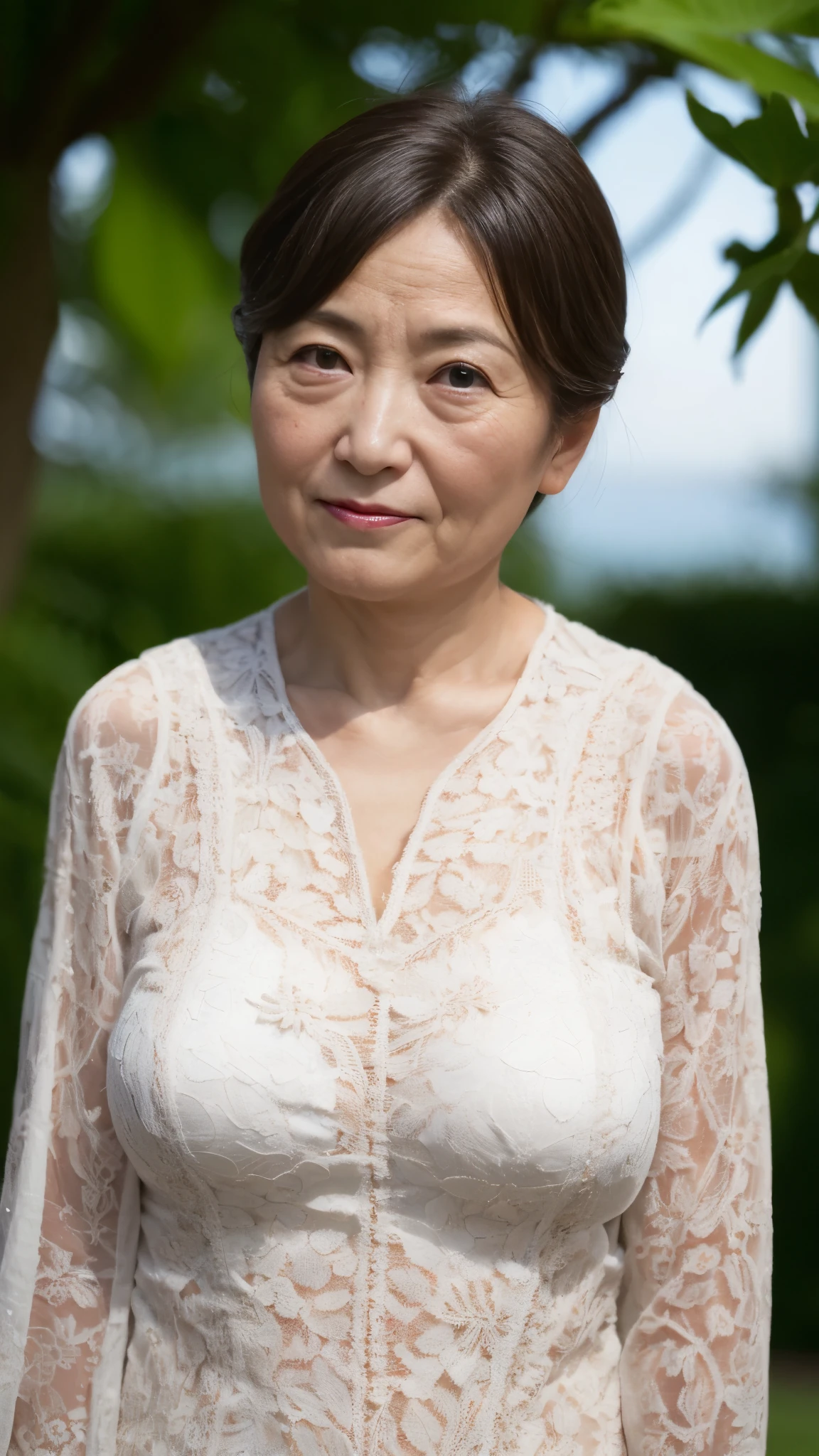(Medium shot scene:1.3), (Realistic:1.3), (RAW Photos), (alone), Sharp focus, In detail, high quality, High resolution,Remove Background, gravure, From the chest up, Old face, early summer clothes, 最high quality, Very detailed, Realistic, Very detailed肌, Perfect human body depiction, (1 Japanese Mature), (alone), 120 years old, Late Elderly, Old woman, Flashy makeup, Large Breasts, Mature female politician, Glamour, Chromo White Skin, View your viewers,