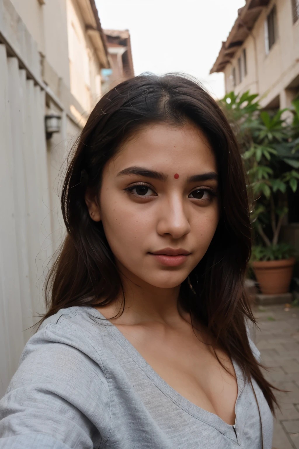 21 year old woman, indian, realistic, profile picture, instagram, front facing, random face
