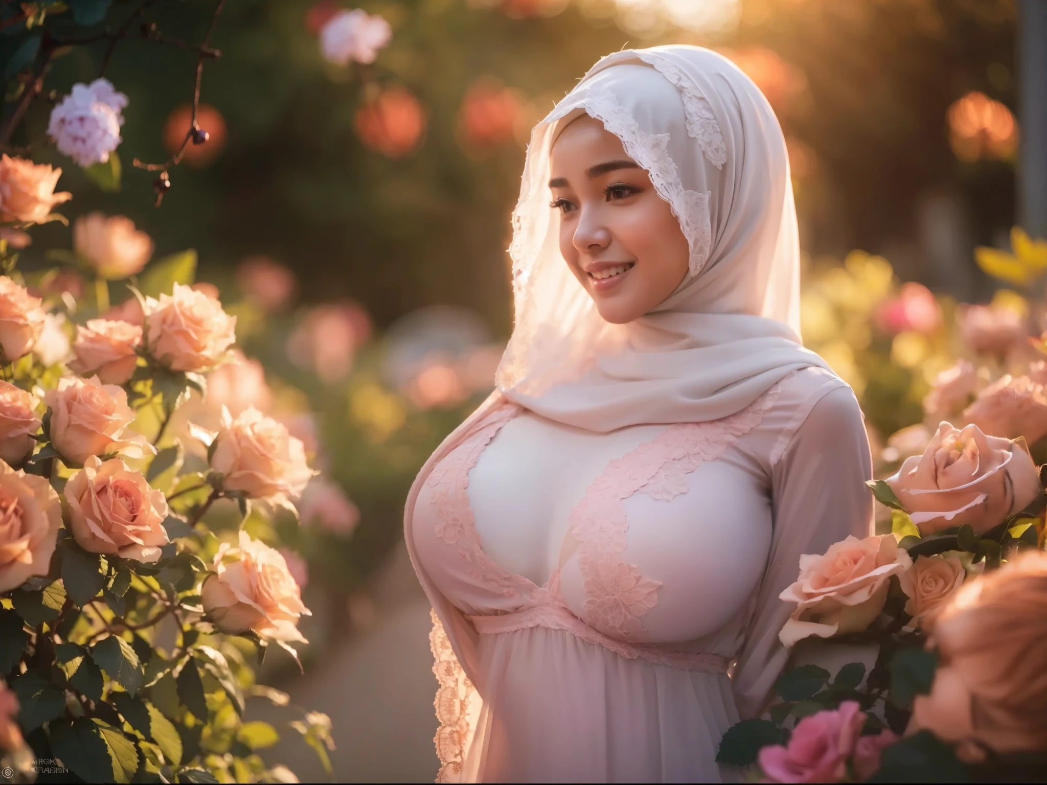 Big breast realistic hijab