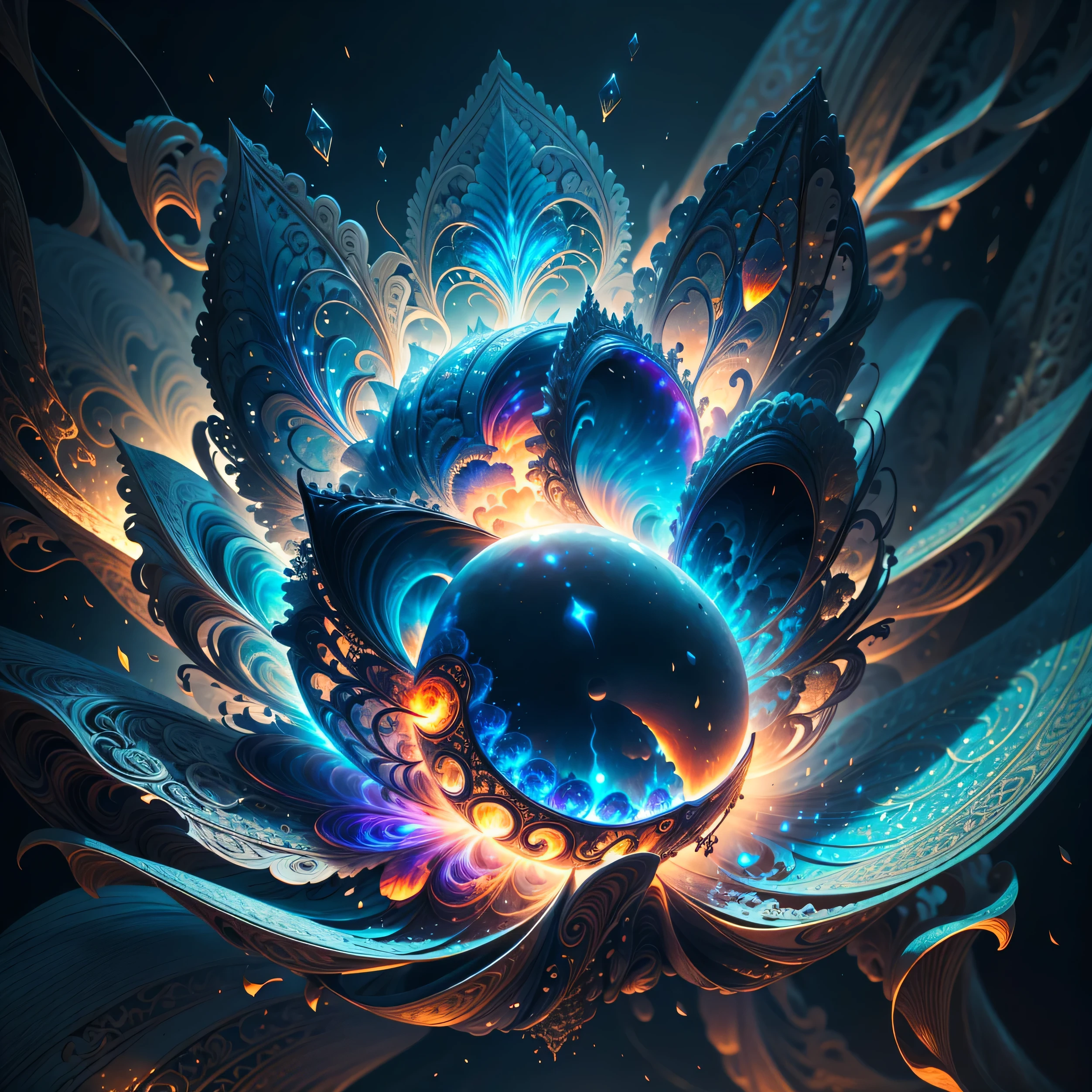 Highest image quality, ultra high definition, masterpiece, flower of life, Enlightenment, magical dust, lotus flowering and dropping leaves, light and shadow, particle light, particle special effects, Bioluminescence, beautiful romance, beautiful, dream highest quality, ultra high definition, masterpiece, exquisite CG, exquisite details, rich picture layers, beautiful, perfect details, best quality, highest image quality, high resolution, high definition, 16k, 8k, UHD, HDR, HD,--v5,--ar