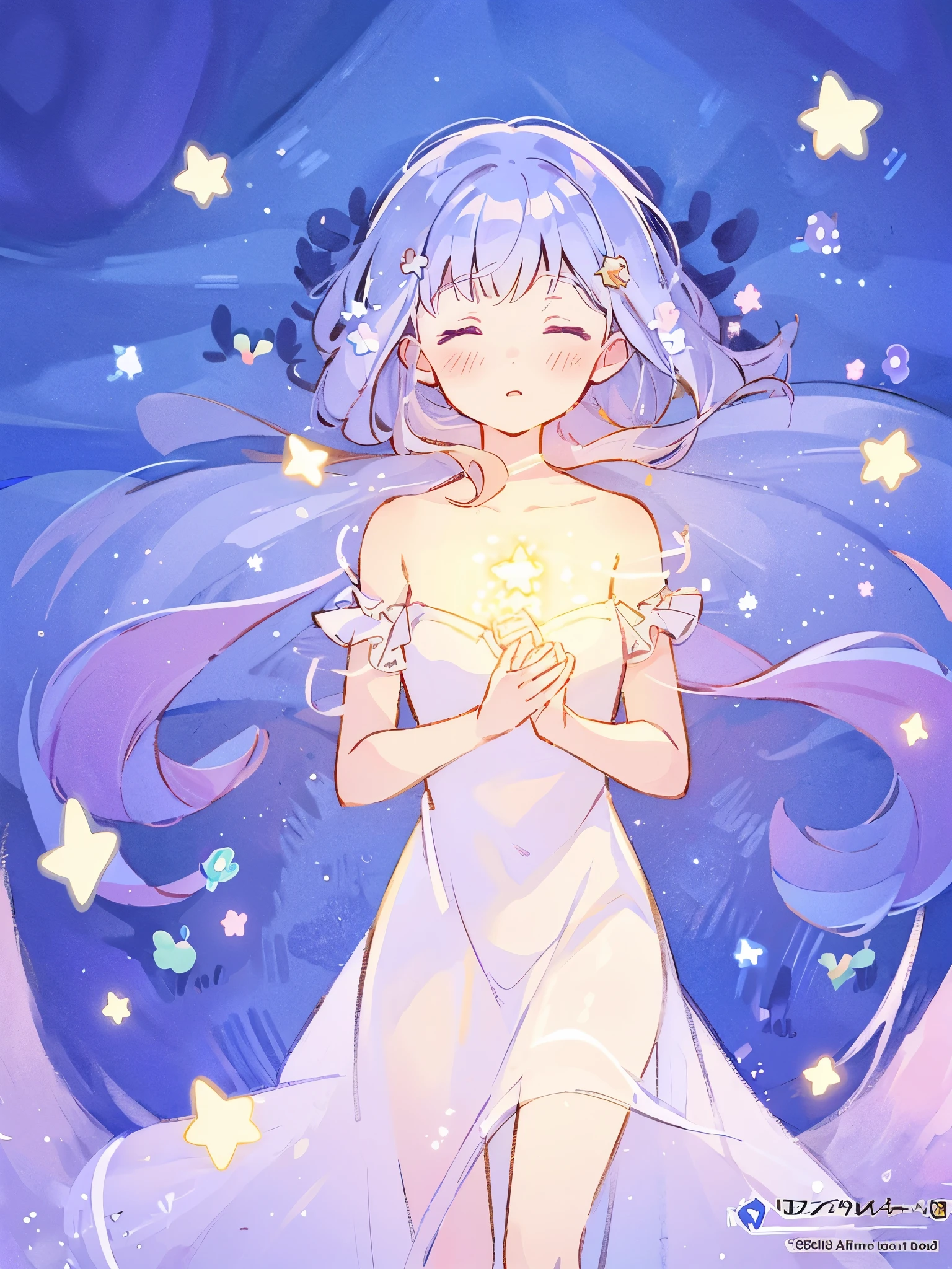 complex background, wishing star background, a woman wearing an ethereal mystical pink translucent dress that reflects the stars, perfume promo art, mystic, complex drawing, highly detailed, Covergirl brand, promo art, artistic rendition, ethereal, starry night, midjourney style
