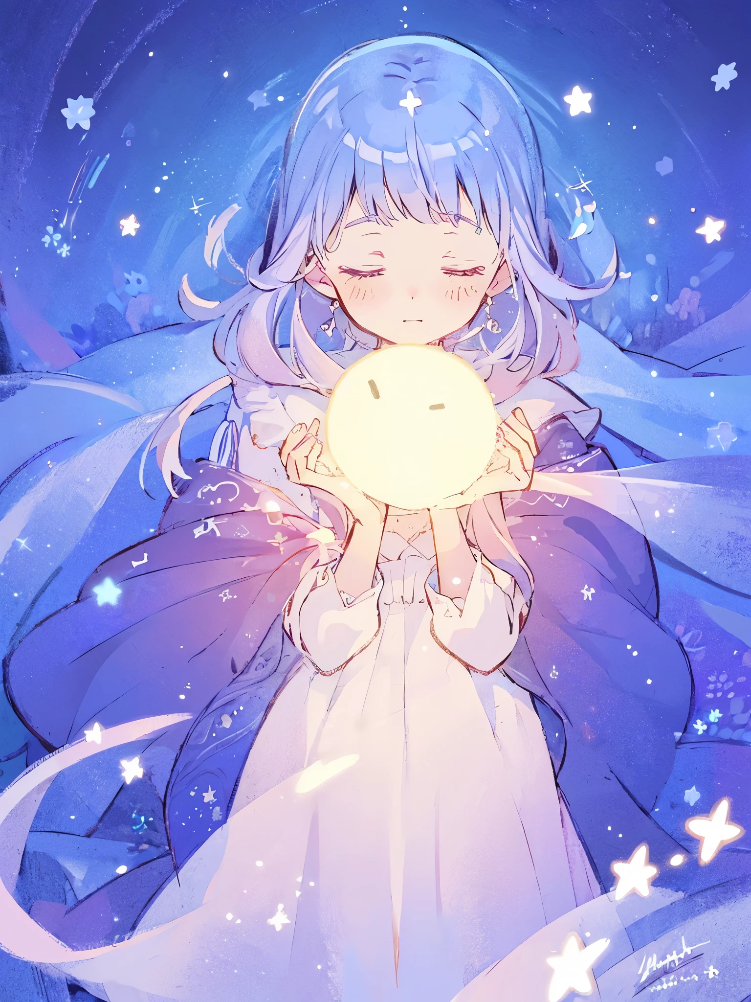 complex background, wishing star background, a woman wearing an ethereal mystical pink translucent dress that reflects the stars, perfume promo art, mystic, complex drawing, highly detailed, Covergirl brand, promo art, artistic rendition, ethereal, starry night, midjourney style