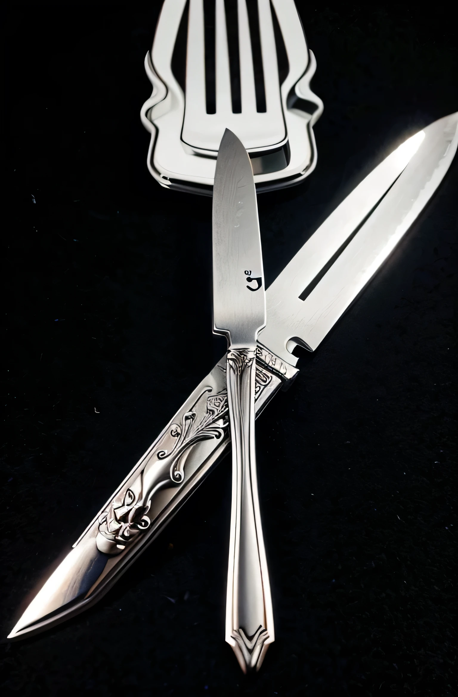 Knife and fork in anime design