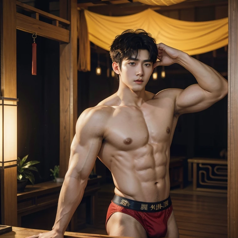 Chinese Men God, Mythology, Chinese odyssy, Handsome,, Topless, strong Muscles Athlete body, top up Frame, Sexy, Professional Lighting, , Chinese Heaven Background, Bulge Underneathe Underwear, naked Warrior , God of handsome, naked Male, , Seduce, Sex Appeals, Alafard man naked ,, muscular body, handsome, manly, inspirite by Zhang Han, Cai Xukun, Kim Do-young, Inspired by Bian Shoumin, Inspired by Xiao Yuncong, yihao ren, yanjun cheng, jinyiwei, inspired by Huang Gongwang, xintong chen, sexy body belt, wearing japanese string brief , long big dick masturbate, correct dick in good shape ,nice butts, bare butts, Tattoo chest, tattoo hands, tattoo arms, tattoo belly, clear studio light, night ancient chinese Buddhism temple background, detailed background, fantasy Chinese themed, the best resolution, 8k, Ultra fullHD, look at the viewer, catching eyes,