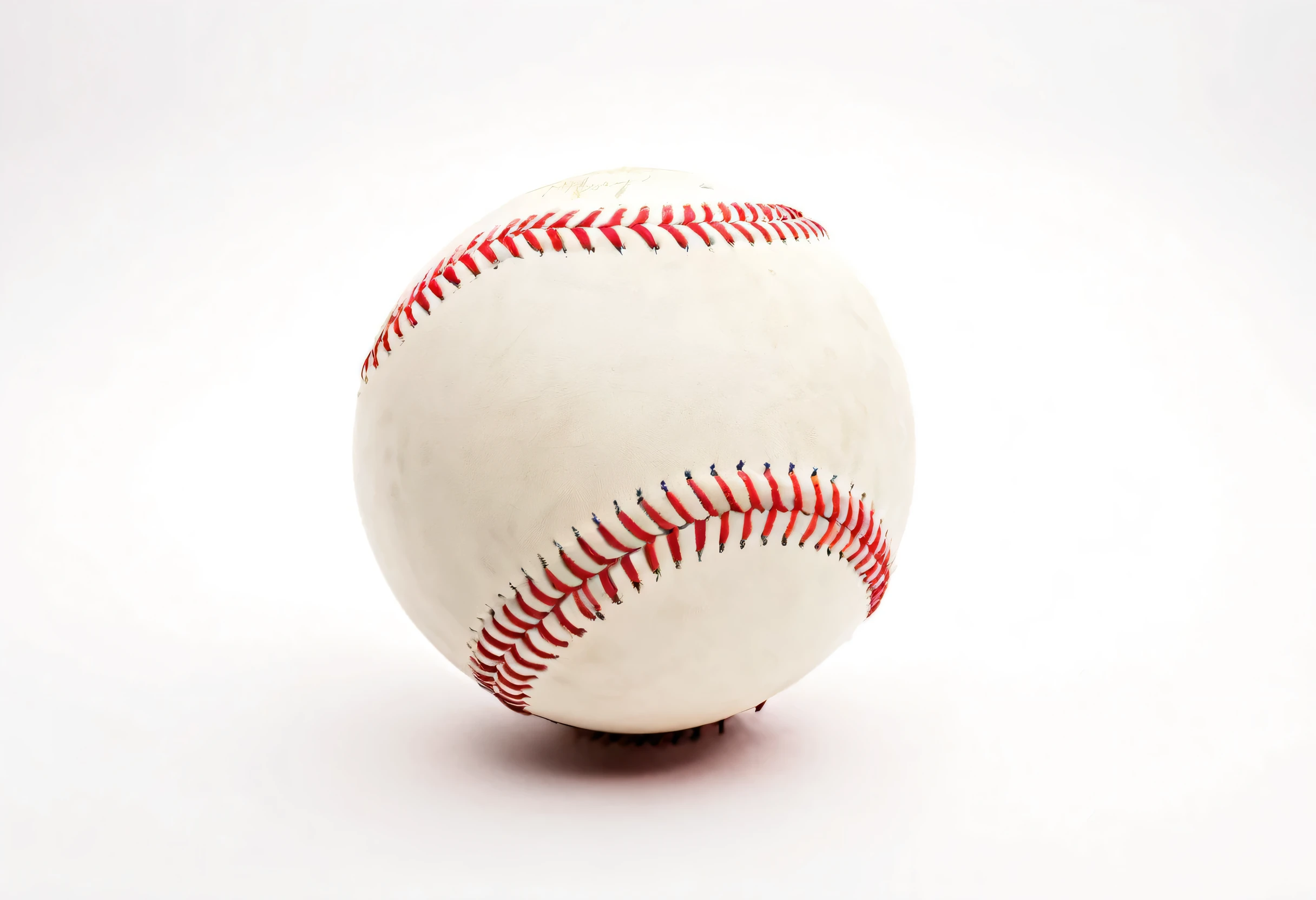 Baseball with red stitching on a white background, a picture inspired by Master of the Bambino Vispo, Shutterstock, Conceptual Art, 3127318783, 2995599206, 2717433015, 2806927615
