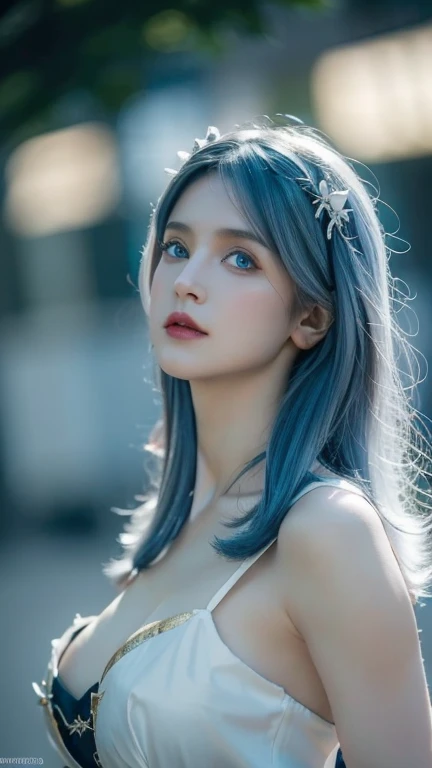 Realistic photos、Soft natural light、1 cute model、22 years old, smooth soft skin、(Light blue eyes),   (bangs, long hair, multicolored hair, gradient hair, two-tone hair, silver hair, pink hair, blue hair:1.2)  、Natural skin texture、hair long、Soft lighting、Detailed face、Photo Realism、looking into the camera、front face、realistic painting、SHARP FOCUS、8ｋ、 completely naked, undressed, no clothes, (nude, naked )、 Ultra Gigantic Breasts: 1.2、perfect composition、Trending on Artstation、extremly detailed、Unreal Engine 5、photographic、Smooth and intricate details like a movie、studio photography、extremly detailed、detailed hairstyle、smile face。Tokyo Night Background, Ultra Gigantic Breasts.