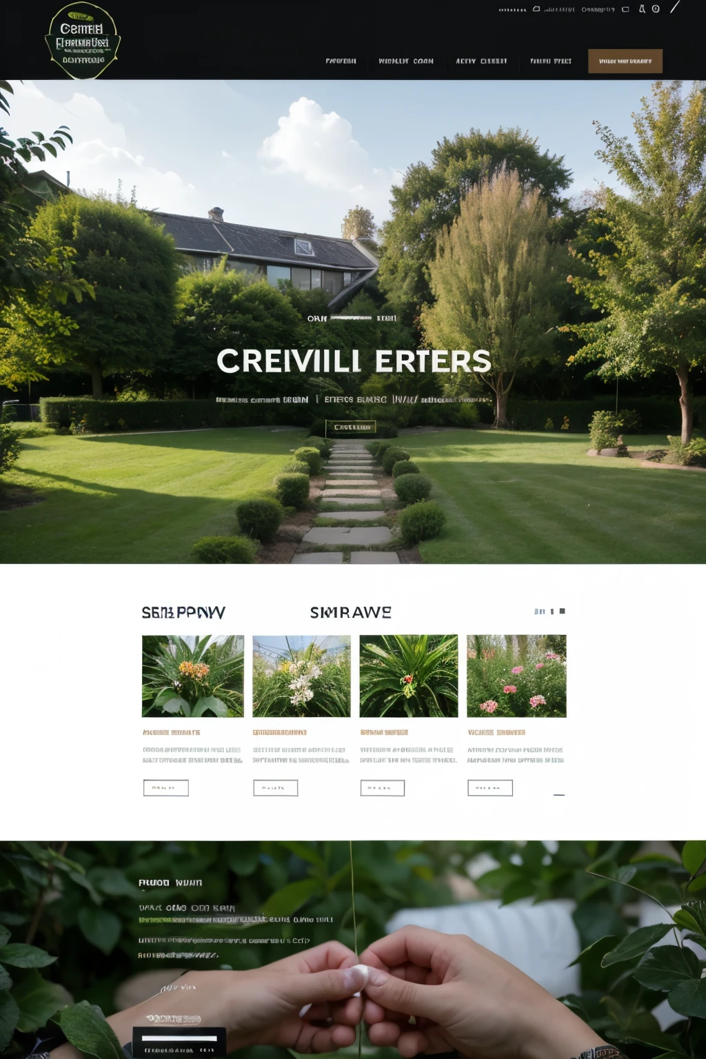 Company website logo,Selling Plants Online,The company name is Cromwell Garden Centre。The size is 600px wide,Height 120px