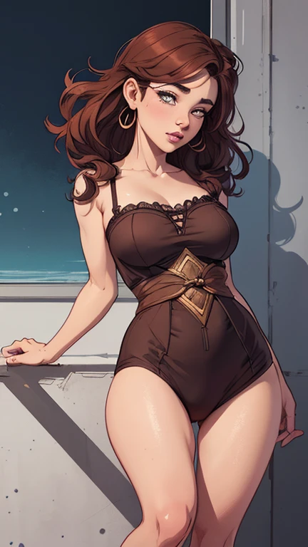 Female character in cartoon style Digital art style illustration Cartoon image of a woman .Ilustra??o estilo desenho animado, estilo de arte dos desenhos animados, Ella Purnel lestilo Cartoon style digital illustration artgerm style cartoon art style, digital illustration style, design de personagens altamente detalhado, arte digital detalhada coragem, Forest fan art, Design de personagens de retrato, beautiful digital illustration, retrato de alta qualidade, Arte em quadrinhos, mulher jovem cabelo com transas lindas . Beautiful lined eyes Medium large bust and wonderful sexy clothes. image expression of sexual desire from the waist to the illustration Ella Purnellstyle Cartoon style digital illustration artgerm style