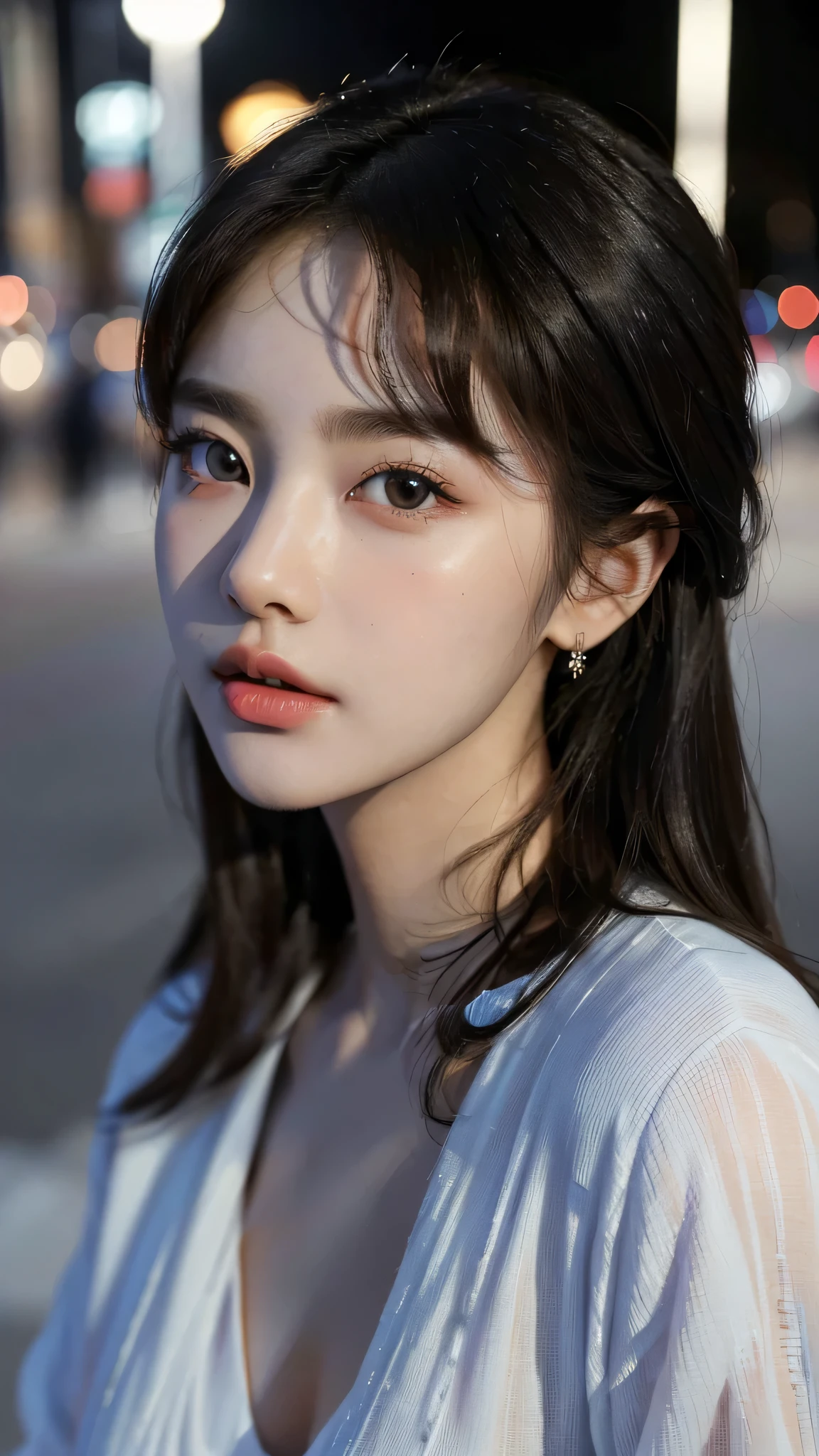 (best quality,16K,highres,masterpiece:1.2),ultra-detailed,(realistic,photorealistic,photo-realistic:1.37),Korean fashion beauties,cute and innocent,detailed eyes and face,beautiful detailed lips,long eyelashes,(lovely,charming:1.1),colorful street background,stylish clothes and accessories,portrait style photography,vivid colors,street lights.
