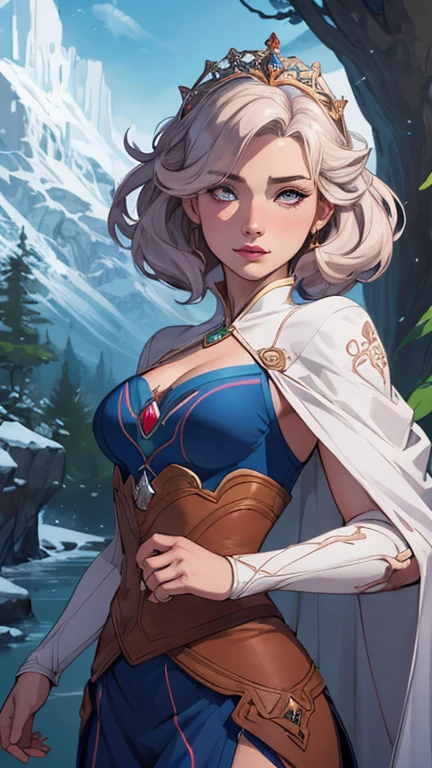 Personagem mulher Rainha Anna de Arendelle com marcas de guerras Imagem de desenho animado de uma mulher .Ilustra??o estilo desenho animado, estilo de arte dos desenhos animados, estilo de arte dos desenhos animados, digital illustration style, design de personagens altamente detalhado, arte digital detalhada coragem, Forest fan art, Design de personagens de retrato, beautiful digital illustration, retrato de alta qualidade, Arte em quadrinhos, mulher jovem cabelo com transas lindas . Queen Anna of ArendelleBeautiful lined eyes Medium large bust and wonderful sexy clothes. image expression of sexual desire from waist to head illustration Queen Anna of Arendelle