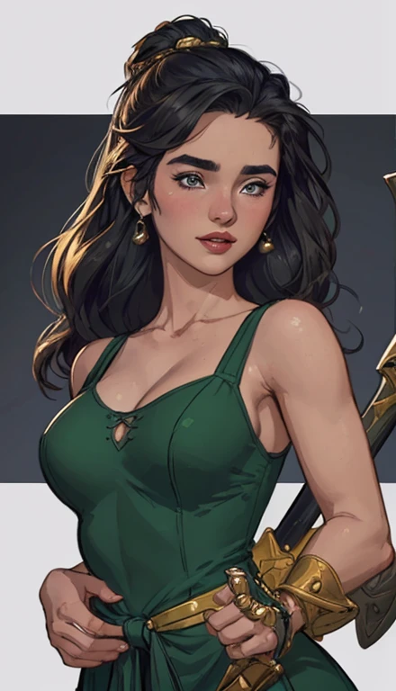estilo de GTA desenho animado:1.2), Tinker Bell um close up de uma mulher em um vestido verde com uma espada, extremamente detalhado , Wlop Ross sorteios, sedutor elfo princesa cavaleiro, Focado, garota de armadura, girl of the zodiac knights, style GTA style cartoon style digital illustration garota Nosso, uma guerreira loira sexy, uma guerreira loira esmeralda, Nosso, Ross Empates 1. 0, modelo uniforme |GTA style cartoon style digital illustrationdetalhada fofa, design de personagem retrato, beautiful digital illustration, retrato de alta qualidade, arte em quadrinhos, retrato do design do personagem, without clothes and medium breasts cartoon style dressed female character Tinker Bell smile and six small medium portrait mode waist up with lots of gold around other precious stones portrait mode waist up queen of the south Jennifer Connelly Scenario GTA dominatrix gold coins chest with jewels with her boyfriend military style black bearded man armed with a close-up of a woman in a green dress with a sword, extremamente detalhado , Wlop Ross sorteios, sedutor elfo princesa cavaleiro, Focado, garota de armadura, girl of the zodiac knights, style GTA style cartoon style digital illustration garota Nosso, uma guerreira loira sexy, uma guerreira loira esmeralda, Nosso, Ross Empates 1. 0, modelo uniforme |GTA style cartoon style digital illustration