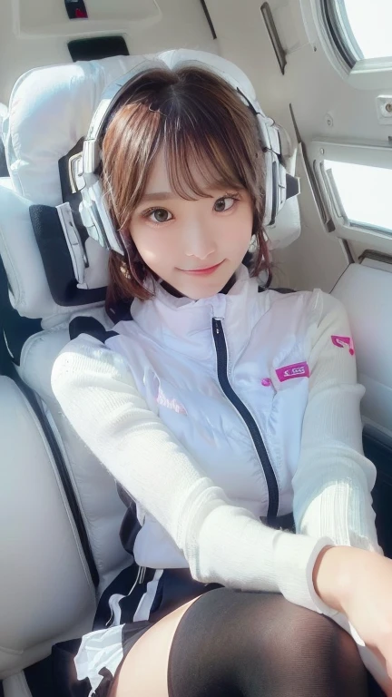 (masterpiece:1.5)、(Realistic:1.5)、(highest quality:1.4、8k、RAW Photos)、
Ultra-high resolution、Professional Lighting、Perfect dynamic composition、Photographed indoors、
Film Grain、chromatic aberration、(Bokeh:1.1)、
Frank、Sophisticated、charm、Ultra-realistic、Attention to detail、Golden Ratio、
(1 girl)、Slender girl、Delicate and charming girl、Cute Woman:1.4、
Serious expression、Looking at the audience、Sculptural installation、Sit on the sofa and relax、
Light brown hair、Shiny Hair、Hairstyle: Ponytail、
real skin、
Shut your mouth.、Beautiful Eyes、double eyelid、Thin arms、、
、Show off your thighs,(astrovest):5,(shiny white log downvest):3,BREAK ((Detailed face, Professional photography)), ((NSFW, zettai ryouiki, 1 girl)), Ultra-high resolution, (Realistic: 1.4), RAW Photos, highest quality, (PhotoRealistic Stick), concentrated, Soft Light, ((30 years old)), ((Japanese)), (( (Young Face))), (surface), (Depth of written boundary), masterpiece, (Realistic),(inside ISS):3, woman, ,astrovest:2,headphone:2,smartwatch,,bangs, ((1 girl)),(black sleeves):2,(black tights):2,inside spacestation,inside spacecraft,,zero gravity,smile,open leg,blush:1.5,hidden hands,neotech