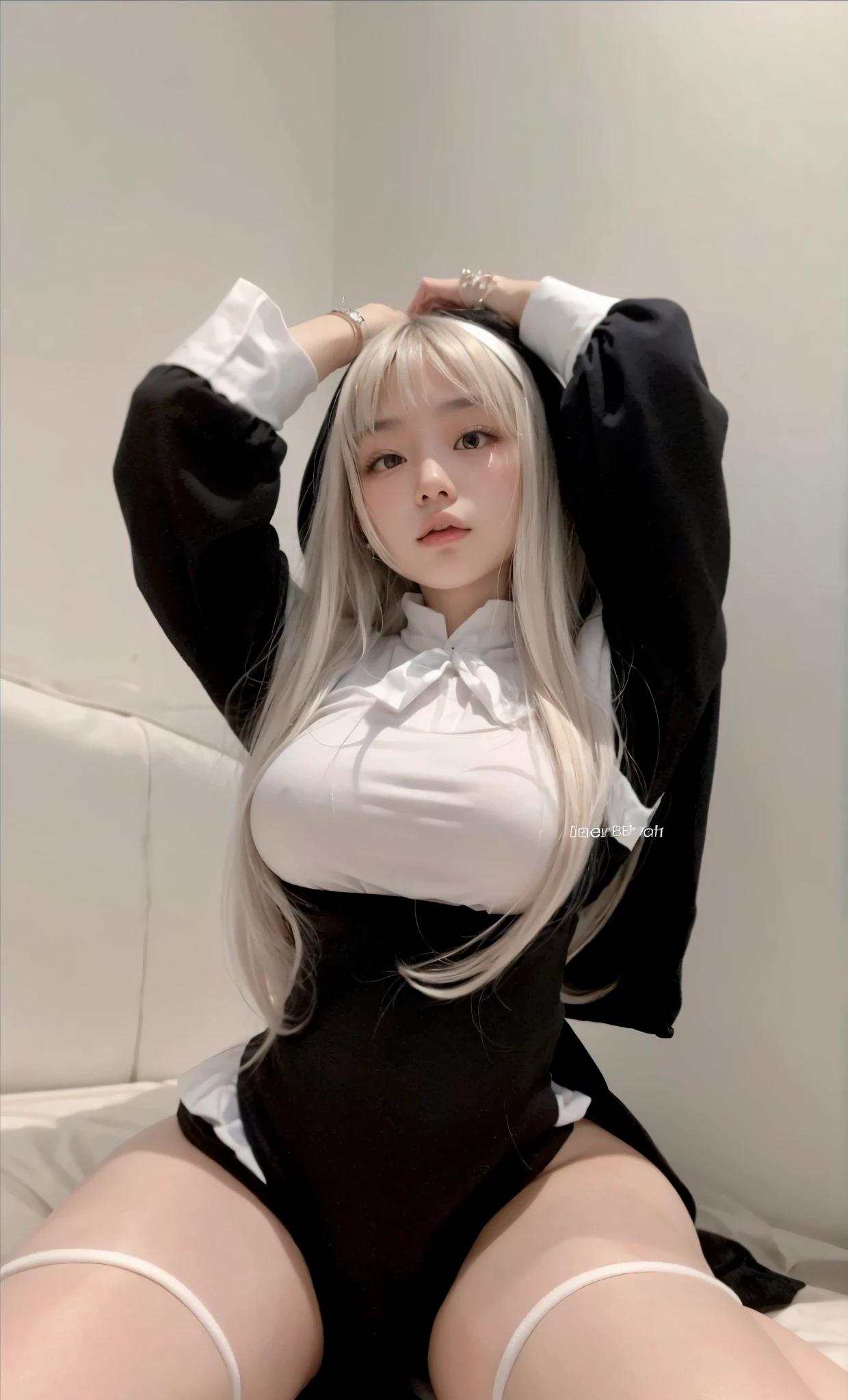 arafed asian woman with a white shirt and blue shorts, lalisa manobal, 18 years old, young cute wan asian face, with bangs, gemma chan beautiful girl, 1 8 yo, gorgeous chinese model, gorgeous young korean woman, beautiful asian girl, ayami koj ima, instagram model, neat hair with bangs, young asian girl