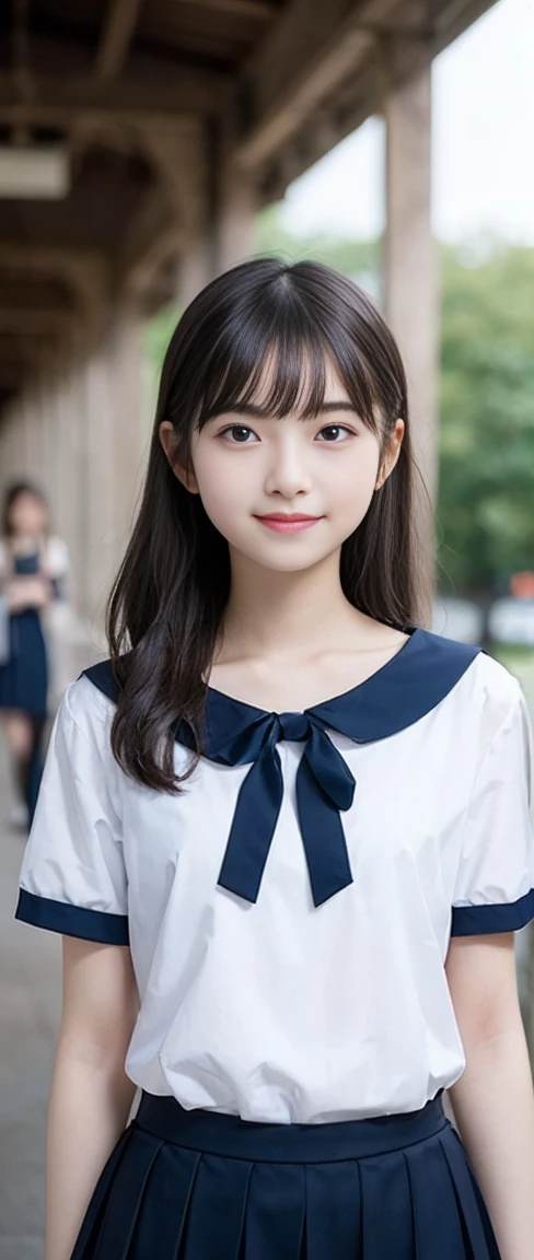 (masterpiece, highest quality:1.2), 8k, 12才のFull nudityの女の子, 85mm,Official AR RAW Photos, スーパースリムなスレンダーbeautiful girl, (When I lifted up my short navy blue skirt、下Half BodyFull nudity、Short sleeveの白シャツ、Show me your ears、Naked girls photoshoot、Full nudity, Cute face, close, Half Body, Bio Race, Gardenia, beautiful girl, , Thighs, Short sleeve, Tied to the station platform with a rope, Looking at the audience, No makeup, (Big smile), Film Grain, chromatic aberration, Sharp focus, Face Light, Bright lighting, 10 generations, Detailed face, Background blur, (Dark red tie:1.1)、((((((12-year-old girl))))))、((((((12才のFull nudity女子高生)))))、Narrow waist、Embarrassing pose、Shy and nervous girl