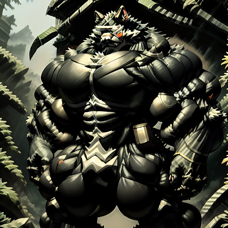 (masterpiece, best quality, detailed:1.2) detailed full body, 8K, freddy, wolf muscular werewolf, muscular! Commission for High Res,
unusually developed muscular body, body full of huge muscles. 
pectorales enormes. Exaggeratedly huge muscles. Gigachad Muscular, 8K, Masterpiece, highres, future fiction. black visor, Detailed head, Detailed Body,full body, Detailed abs, wearing crNanosuit, strong and imposing, 
Exaggeratedly huge muscles.