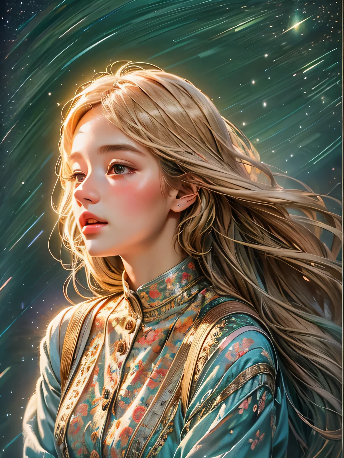 1girl, the most beautiful girl ever, , illustrations, best quality:1.2, ultra-detailed, realistic:1.37, vibrant colors, soft lighting, dreamy atmosphere