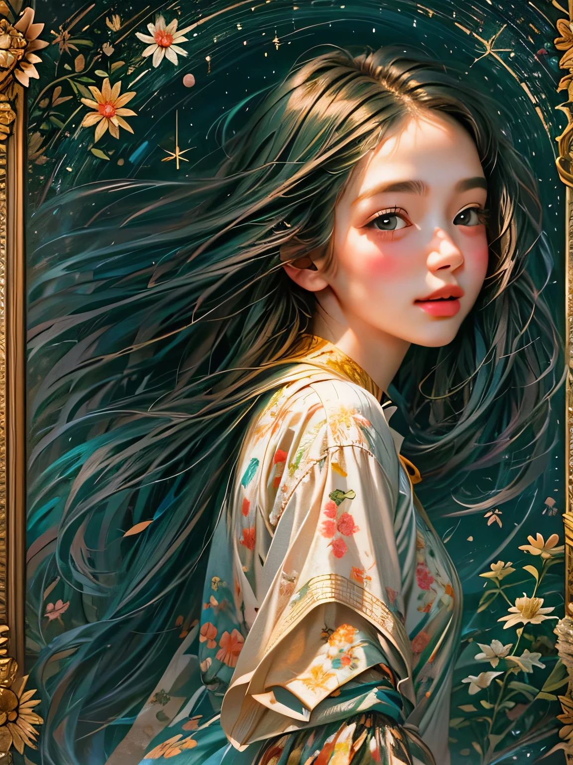 1girl, the most beautiful girl ever, , illustrations, best quality:1.2, ultra-detailed, realistic:1.37, vibrant colors, soft lighting, dreamy atmosphere