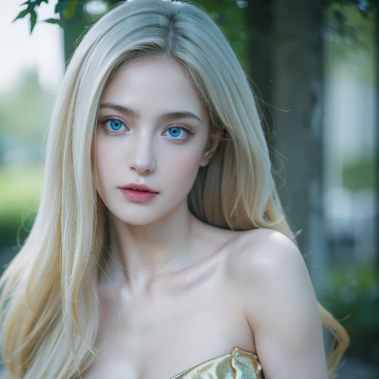 masterpiece, Ultra realistic, 16k, high quality, incredibly detailed, dream aesthetic, dream atmosphere, cinematic, work of art, (sharp focus: 1.5), (photorealistic: 1.3), featured (Beautiful Girl in love), pretty delicate girl (Princess), cinematic, detailed, 16k sharp focus, realistic. Gorgeous. Seductive. Natural pale-blond hair (realistic texture), illuminated silky and shiny hair, detailed hair (realistic), (natural) very pale-golden hair. gorgeous detailed face (charming seductress). flushed cheekbones (Rosy cheeks), framing her pale, (pale-white skin) alabaster skin that seems to glow ethereally. Her attire is goth. Voluptuous form. Turquoise blue eyes (intense eyes look). A symmetrical face ::2 goth clothes + trending on artstation + fantasy art + realistic cloth + fractals in the background, flowing hair --aspect 9:21 --uplight his otherworldly beauty. realistic skin texture, pale-white skin illuminated. realistic perfect shading. absurdres, realistic textures. solo, alone, 1girl. looking at viewer. female muscular body, toned body, defined muscles. Large natural breasts, cleavage. pantyhose, a (white) royal queen dress adorned in gold (realistic texture). In Different positions at different angles. Day background. unbelievably real, best quality, Photorealistic.