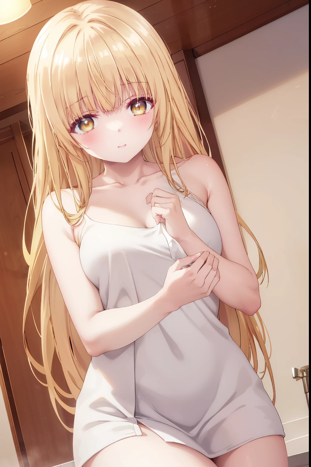 Mahiru shiina, , blonde, (Yellow Eyes:1.3)、Braided long hair,,blush,smile,night、Captivating thighs、美しいnaked脚, Bath towel appearance、hot spring、Wrapped in a bath towel、naked
(masterpiece:1.2), highest quality, High resolution, unity 8k wallpaper, (shape:0.8), (Beautiful and beautiful eyes:1.6), Highly detailed face, Perfect lighting, Extremely detailed CG, (Perfect hands, Perfect Anatomy),