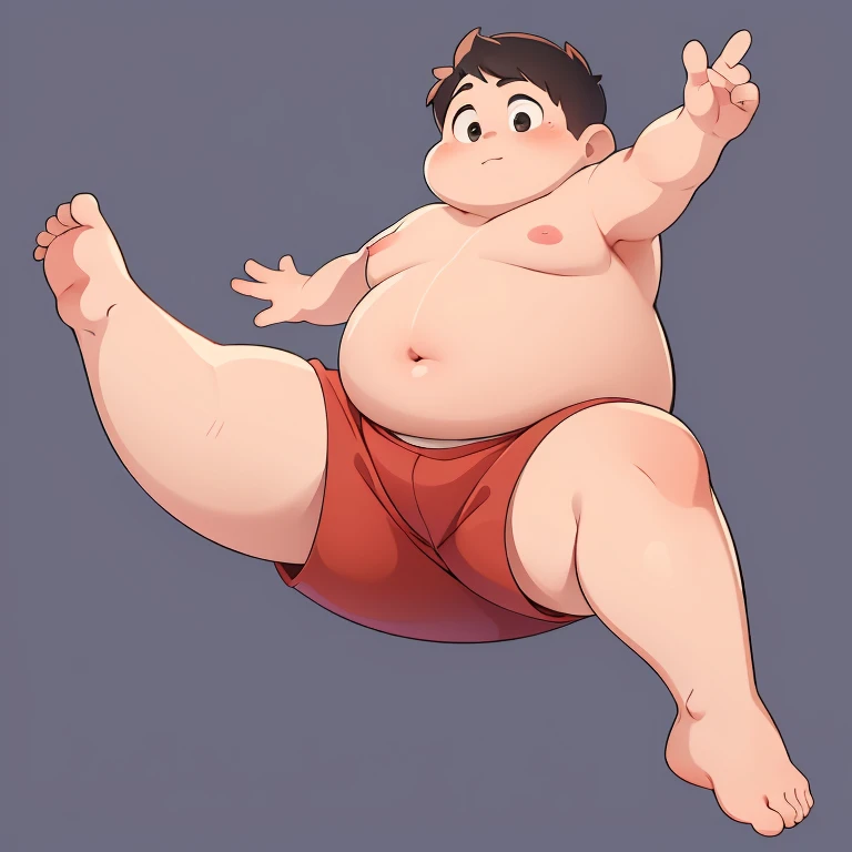 Fat, Chubby belly, Flabby obese, Man, O-Legs, M-Legs, Bare Legs,