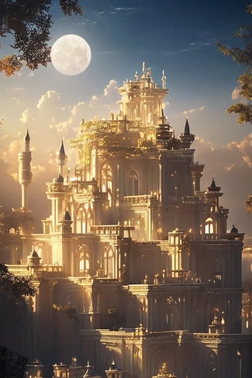 A heavenly dream castle, surrounded by clouds and a halo of light, a tremendously beautiful, majestic, dazzling sight,Cloud World, angels flying around, majestic gates and pillars, the sun and moon and stars, in heaven,
masterpiece, best quality, ultra-detailed,
Sidon, Sidon style
(photorealistic), an extremely delicate and beautiful, depth of field, film grain, professional lighting,
photon mapping, radiosity, physically-based rendering,