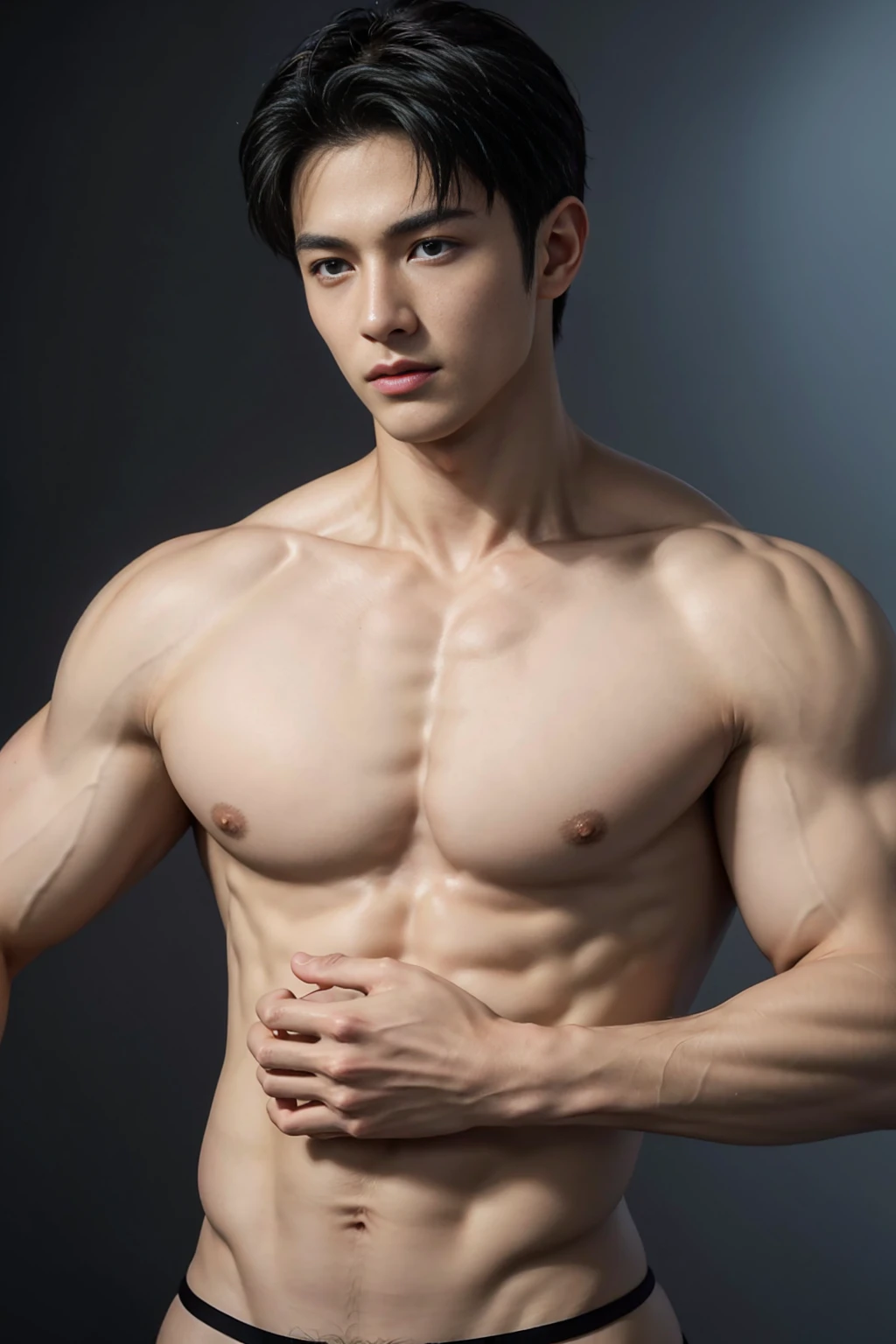 (8k, original photo, best quality),actual,2 handsome guys,front,Intricate details,Extremely detailed的眼睛和睫毛男性,Masculinity,Night Sky,Soft Light,Movie Lighting,portrait,close up,Affectionately,Exposing the pectoral muscle,黑blue eyes白人恋男模特的照片, blue eyes, Standing in front of gray background, kinetic, 22 years old, tilt, beefy, short hair, Digital SLR Camera, Super quality, Fuji XT3, Crystal clear, 8K Ultra HD, High Detail, Hyper-realism, she, pubic hair, ((actual skin), ((Pores)), ((High Detail皮肤)), Volumetric Light, groin, Far,Sexy Lingerie,A top-down view, Complex 3D Visualization, High Detail, 1 handsome young man (National Foundation) Looking at the audience (Pure face_at 1:0.6), 18 years old, pure, Real human skin , (Bare chest), muscle, vivid details, hyperactual, Beautiful background (middle Ages: 1,2), Octane Rendering, 8k, best quality, masterpiece, Extremely detailed, image, Unity, wallpaper (actual, photoactual: 1.37), Astonishing, Fine details, masterpiece, best quality, official art, Extremely detailed CG Unity 8k wallpaper,