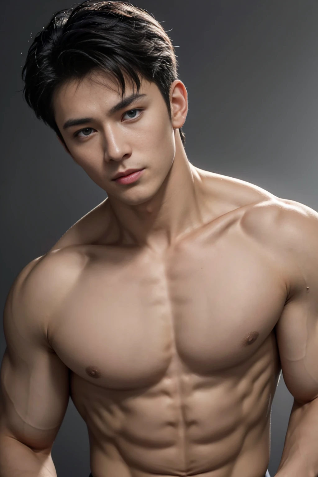 (8k, original photo, best quality),actual,2 handsome guys，front，Intricate details，Extremely detailed的眼睛和睫毛男性,Masculinity,Night Sky,Soft Light,Movie Lighting,portrait,close up,Affectionately，Exposing the pectoral muscle,黑blue eyes白人恋男模特的照片, blue eyes, Standing in front of gray background, kinetic, 22 years old, tilt, beefy, short hair, Digital SLR Camera, Super quality, Fuji XT3, Crystal clear, 8K Ultra HD, High Detail, Hyper-realism, she, pubic hair, ((actual skin), ((Pores)), ((High Detail皮肤)), Volumetric Light, groin, Far,Sexy Lingerie,A top-down view, Complex 3D Visualization, High Detail, 1 handsome young man (National Foundation) Looking at the audience (Pure face_at 1:0.6), 18 years old, pure, Real human skin , (Bare chest), muscle, vivid details, hyperactual, Beautiful background (middle Ages: 1,2), Octane Rendering, 8k, best quality, masterpiece, Extremely detailed, image, Unity, wallpaper (actual, photoactual: 1.37), Astonishing, Fine details, masterpiece, best quality, official art, Extremely detailed CG Unity 8k wallpaper,