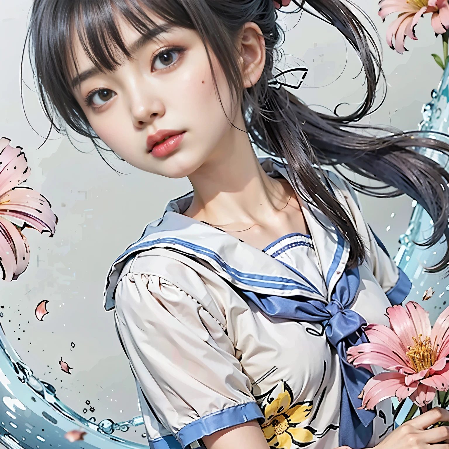(masterpiece, highest quality:1.2), (8K Ultra HD, 16k, 32k, Ultra-high resolution), (Realistic:1.37), (RAW Photos), Ultimately realistic, Ultimately realistic details, Ultimately realistic texture, Ultimate in exquisite detail, Ultimately realistic lighting, Ultimately realistic shadow, Japanese Girls, Extremely cute face, Ultimate RAW Skin, Ultimately realistic eyes, (mechanical:1.4), (armor), whole body, Wide Shot