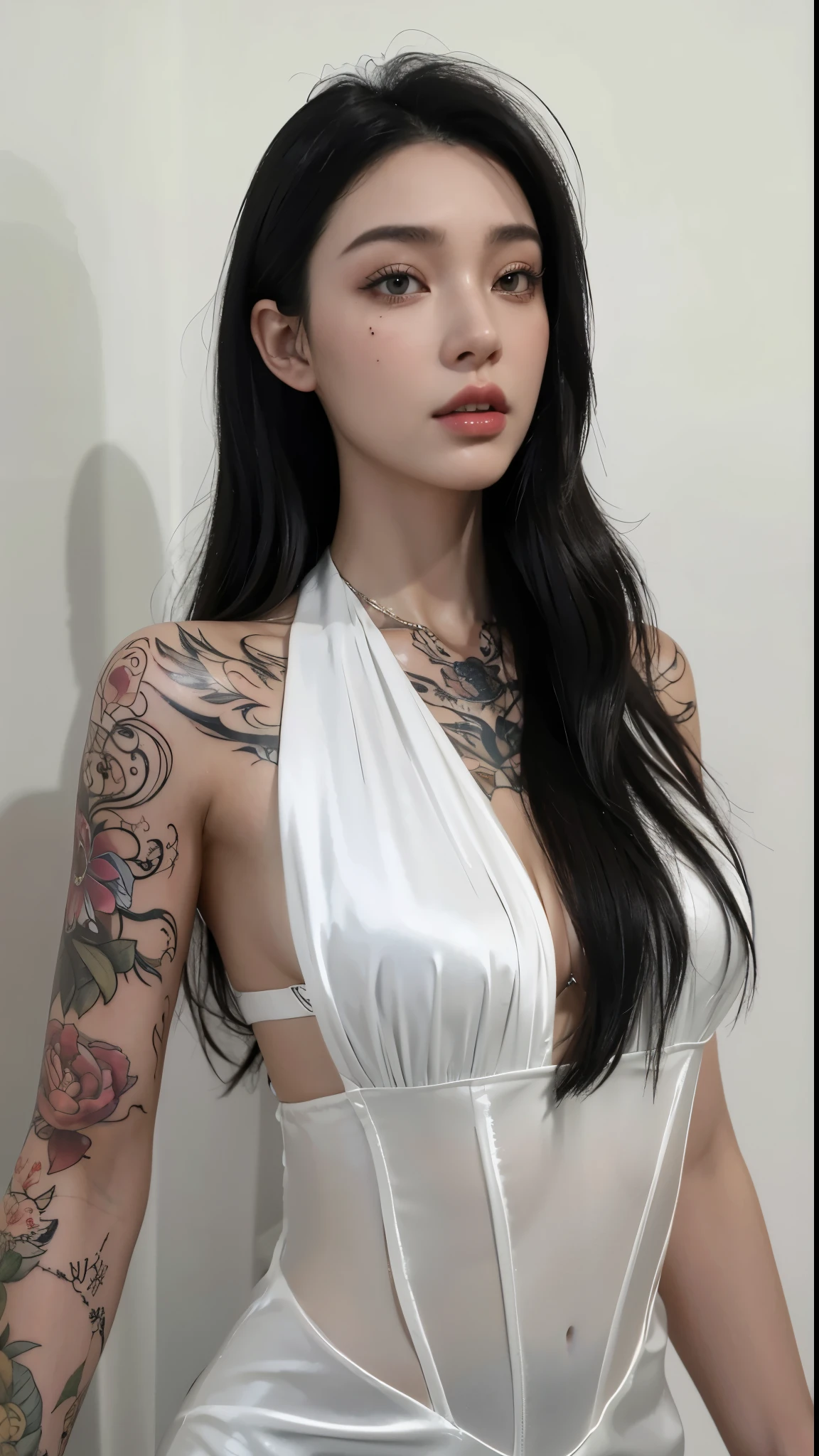Game Art,CG Animation,Best image quality,Maximum resolution,8K picture quality,(A half-length photo),(portrait),(Head close-up),(Rule of Thirds),Unreal Engine 5 rendering works,20 year old girl,((Queen)),The eyes are very detailed,(Large Breasts),Elegant and noble,Movie Lighting,Ray Tracing,Game CG,((3D Unreal Engine)),OC rendering reflection mode,4K,Ultra-clear,Translucent lace,Fair and plump figure,Pretty Face,Glossy Gel Coat,身着华贵礼服的Queen,Full breasts,Gorgeous clothes,Tattoos,The tattoo is very delicate,Tattoos have a three-dimensional feel