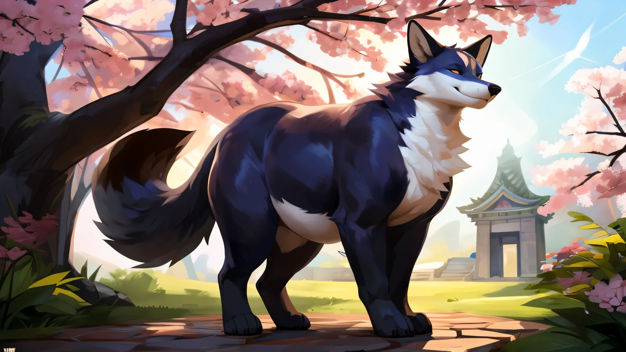 4k ultra quality, 4k full body view,(ultra high detailed body),((feral)) fox,by mystikfox61, by glitter trap boy,feral paws, by bebebebebe,by morethreedee, by seibear,(thick thigh),(chubby thigh),thicc thigh,thick legs,chubby legs,thicc legs,massive butt,enomorous thigh,massive thigh,massive legs,thick lower legs,wide legs,(detailed thigh),(wide thigh),fluffy belly sharp nails,((sfw)),(ultra detailed face),detailed eyes,big tail,fluffy tail,(detailed tail),enomorous tail,bigger tail,huge tail,volumetric light,big paws,(thick paws),fluffy paws,furry paws,enomorous paws,(feral focus), beast,(bigger lower body),(long legs),front view,master works, super fine, 4k resolution, high quality,high picture detail,dark fantasy,illusory engine, Masterpiece,dire fox,faint lighting,shrine,sakura,(feral) belly,charming (feral) body,chubby (feral) body,enomorous belly,hyper belly