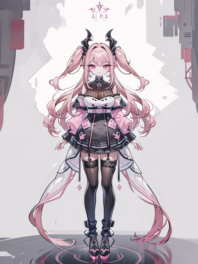 1 Girl, Dark pink hair, Long bangs, Black Corner, Pink Eyes, Long and short hair backwards, Black latex bodysuit, concept, vtuber, character concept art, original characters, Model VTUBER, Vtuber whole body, VTuber model, style of, Art style, Laura, wlsdnjs950, Use it_, masterpiece, Perfect symmetry