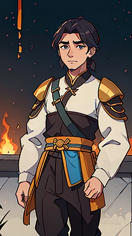(A handsome man walks by)、Three Kingdoman in ancient Chinese armor、Ancient Chinese man with topknot