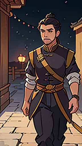 (A handsome man walks by)、Three Kingdoman in ancient Chinese armor、Ancient Chinese man with topknot