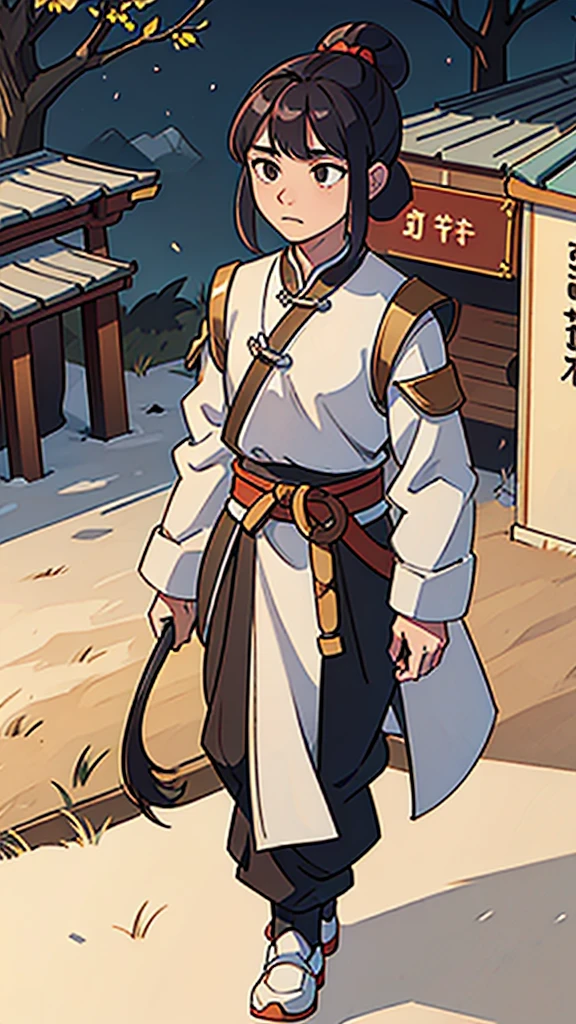 (Walking)、Three Kingdoman in ancient Chinese armor、Ancient Chinese man with topknot