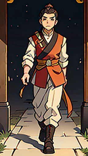 (walking)、Three Kingdoms in ancient Chinese armor、Ancient Chinese man with topknot