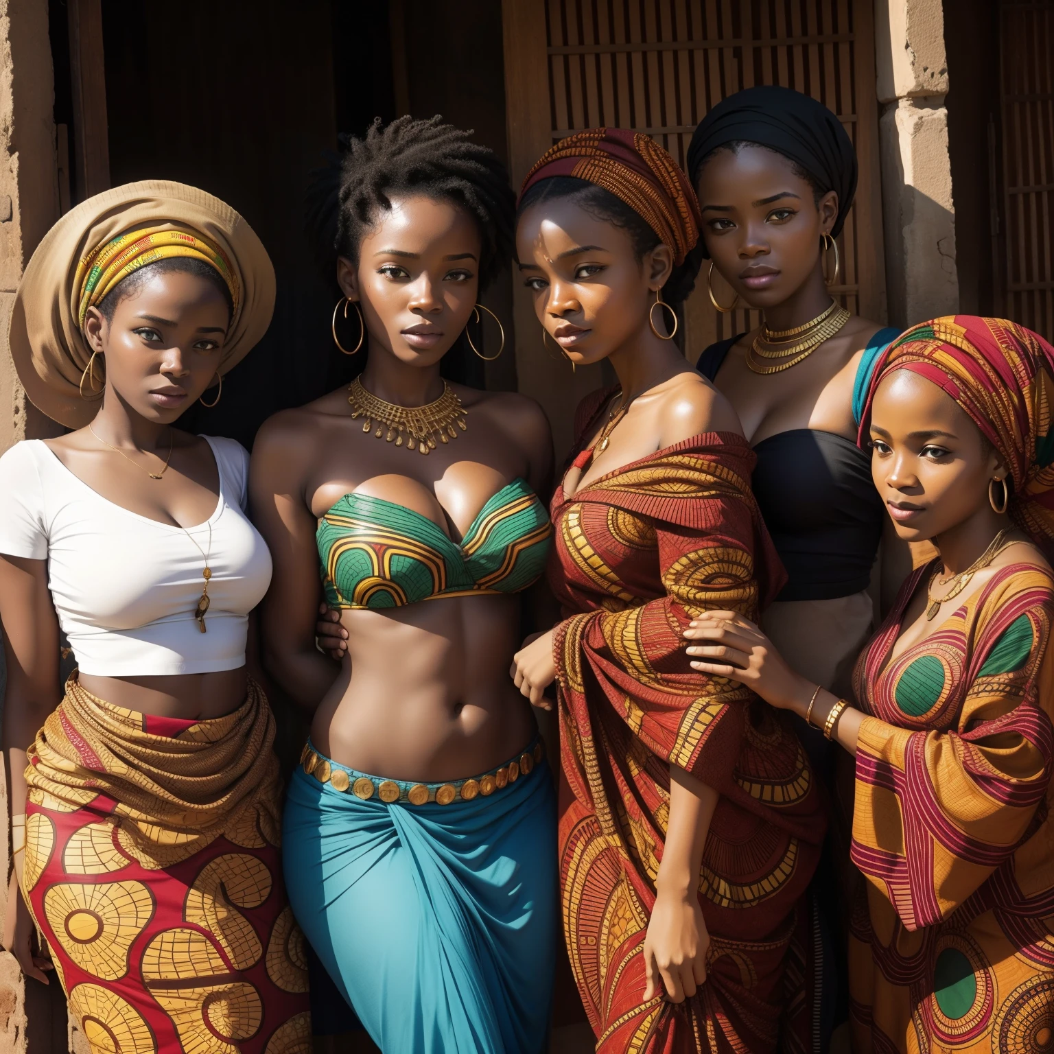 that he is surrounded by African women
