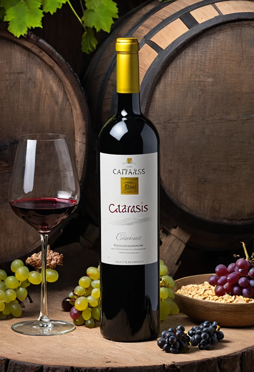 Botella de vino marca catarsis