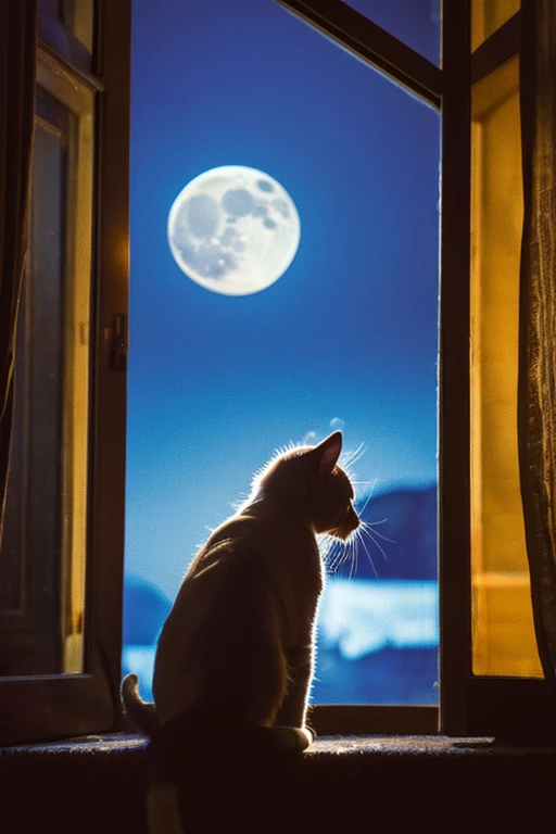 Cat moon beautiful
