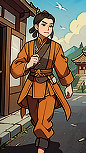 (walking)、Three Kingdoms in ancient Chinese armor、Ancient Chinese man with topknot
