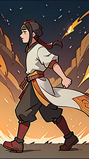 (walking)、Three Kingdoms in ancient Chinese armor、Ancient Chinese man with topknot