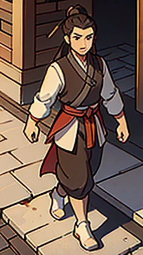 (walking)、Three Kingdoms in ancient Chinese armor、Ancient Chinese man with topknot