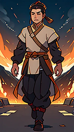 (walking)、Three Kingdoms in ancient Chinese armor、Ancient Chinese man with topknot