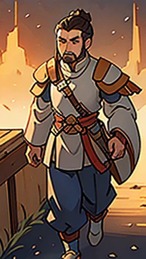 (walking)、Three Kingdoms in ancient Chinese armor、Ancient Chinese man with topknot