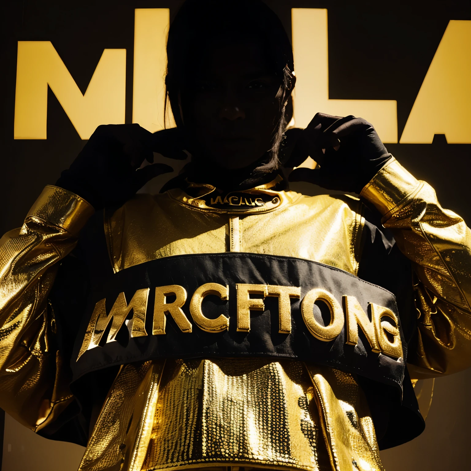 Photograph of a cover with the word Marketing Max-LA just the name in black and gold