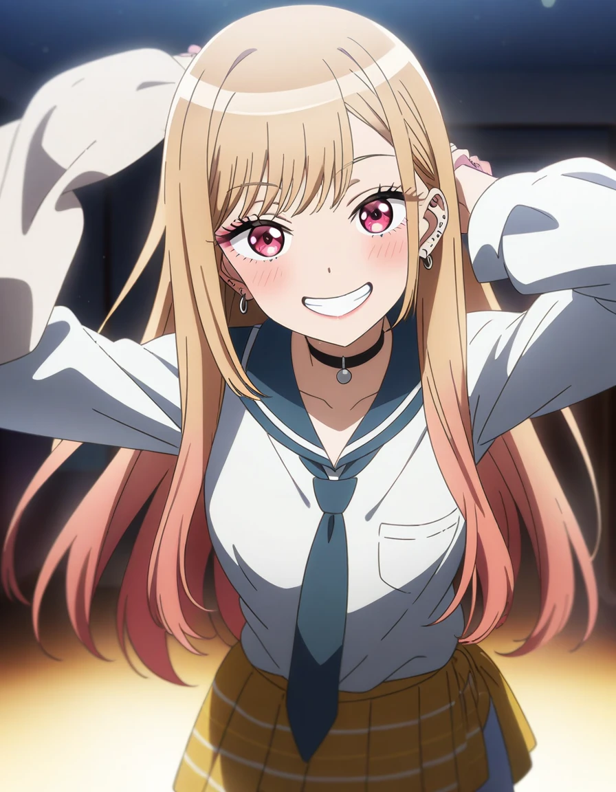 1girl, kitagawa marin, sono bisque doll wa koi wo suru, anime artwork, anime style, key visual, vibrant, studio anime, highly detailed, looking at viewer, smile , masterpiece, best quality, very aesthetic, absurdres