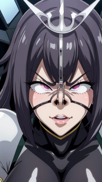 (High quality, Ultra detailed, best quality, insanely detailed, beautiful, masterpiece:1.5),(Facial realism:1.2),(((jap, 65-year-old)), old_Actress:1.5),(Mature woman with a wicked and obscene expression:1.5),A tentacle man holding four breasts behind his back tentacle girl, Slime, goddess, Royal Sister, Eating parasites, Slime, nausea, Blushing and embarrassed, Big Breasts, During pregnancy, Tall giants, Giant woman standing near a skyscraper in the city, Giant giant, Female Monster, eggplant, Transparent pink latex combat suit, Great pressure, Terrifying beauty,Erect nipples visible even through clothing,Face Focus:1.2,View from the front,View your audience,(Evil and Obscene Tiara:1.5),((超超巨大Big Breasts)),((Super super super big cleavage)),Source Milk,(close up face:1.2),(Nose hook:1.2),超Swollen lips, Super thick lips, Kissing Face,, Glowing Skin,masterpiece, highest quality, naughty smile,(vapor:1.2), (Happy:1.4),(Ahegao:1.6),(Roll your eyes,1.6),(blowing foam through the mouth:1.2),(Attractive mature woman,Super strong super huge huge vulgar face:1.2),(Ahegao:1.8),(Roll your eyes:1.6),(Huge very angry face:1.6),(put on a mean look:1.8),(put on a mean look:1.8),masterpiece, highest quality,Super evil smile, blush, I breathe,Glowing Skin,highest quality, 8K, 32k, masterpiece, Detailed face, Lips Detail, Fine grain, double eyelid,Pink thick lips,Swollen lips,(Widening pig nostrils),(Super super super enlarged nostrils:1.5),Iris,View from above,(Cyborg Mecha Monster Suit:1.5),(face focus,close up face),(Exact nose count,Accurate nostrils,I can see the back of his nostrils),(Look up,Fisheye,Looking from above,Looking down on someone,Saucy),Big erect nipples visible even through clothes,