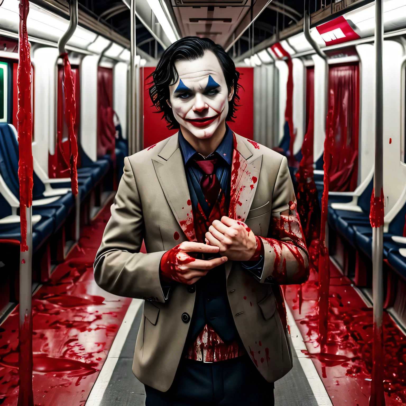 Joker、Tokyo Metro、Covered in blood